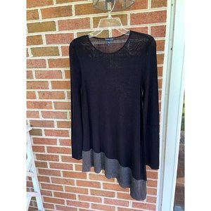 Eileen Fisher Asymmetrical tunic  Top black gray